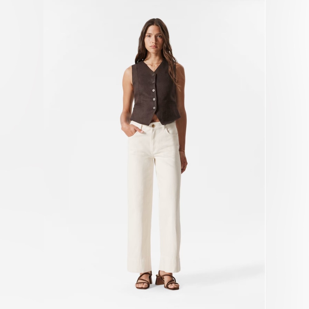 Stockholm Atelier & other stories Button Fly Straight Leg Cropped Jeans - 27